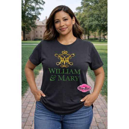 WM William & Mary Logo Crest Scoop Neck Unisex Tee