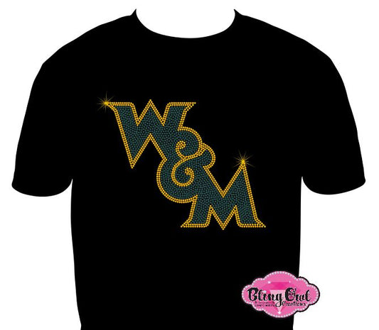 WM Initials Slant 10in Scoop Neck Unisex Tee