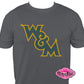 WM Initials Slant 10in Scoop Neck Unisex Tee