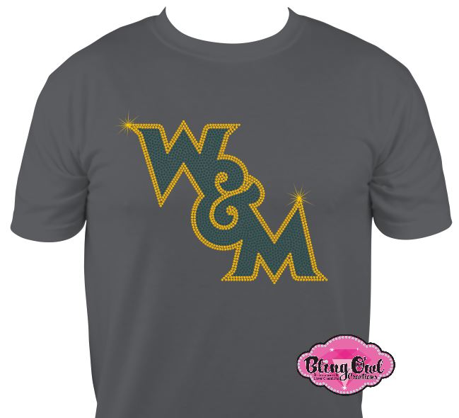 WM Initials Slant 10in Scoop Neck Unisex Tee