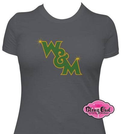 WM Initials Slant 7in Scoop Neck Womens Fitted