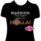 warning this mom likes to holla Basketball design shirt school spirit wear for sports mom rhinestones sparkle shirt