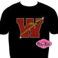 warriors w_spirit_wear team school spirit wear shirt rhinestones sparkle bling