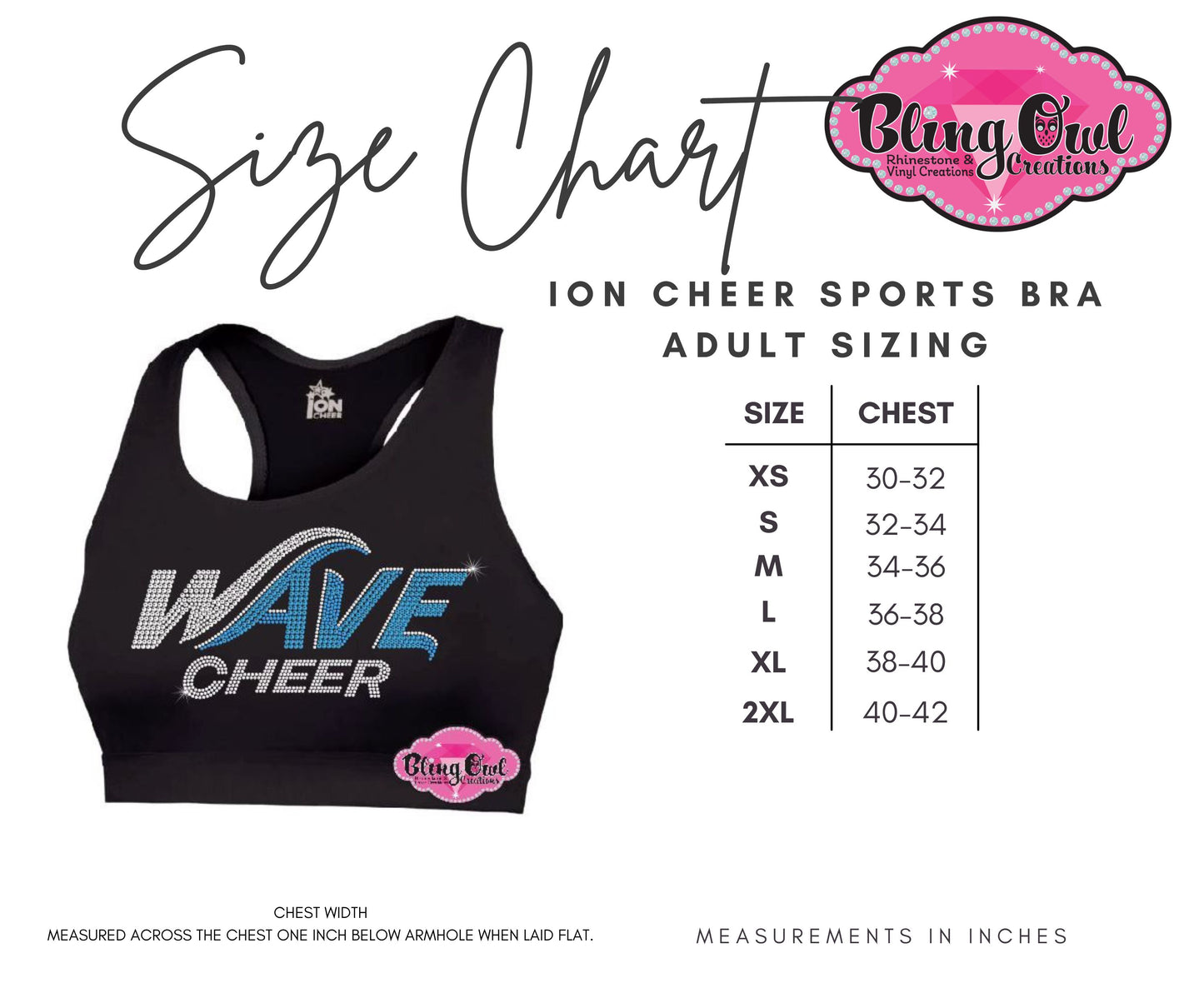 Wave Cheer Adult Sports Bra
