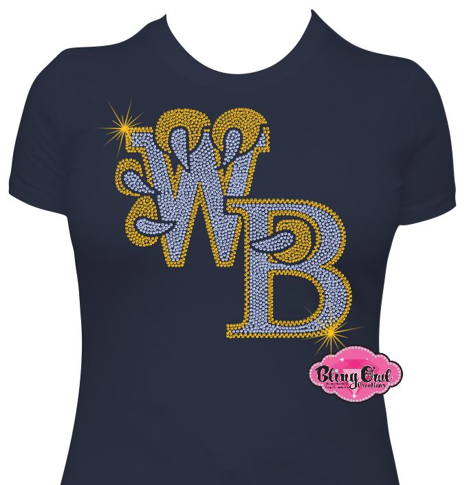 western_branch bruins claw school logo pirit_wear rhinestones sparkle bling