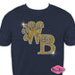 western_branch bruins claw school logo pirit_wear rhinestones sparkle bling