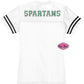 MSU Football Bling Jersey Spartan Helmet Womens Cut
