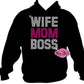 wife mom boss rhinestone tee boss babe small business owner  rhinestone sweatshirt sparkle bling