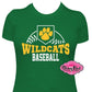 great_bridge baseball wildcats school_spirit_wear vinyl sparkle bling