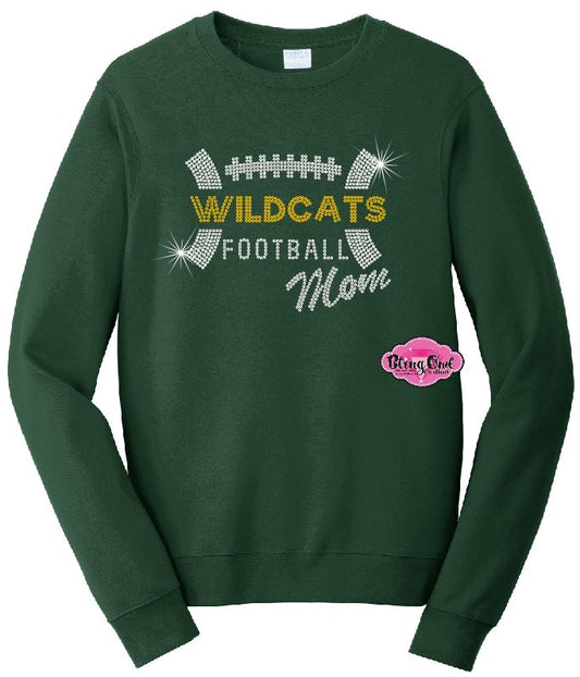 GB Wildcats Football Mom Crewneck Adult Unisex