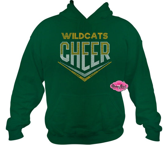 Wildcats Cheer Arrow Sweatshirt Hoodie Adult Unisex