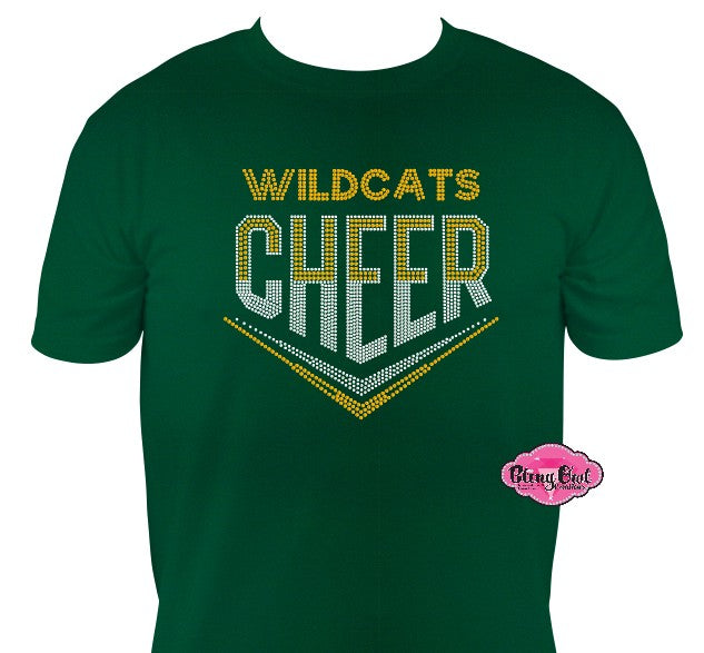 Wildcats Cheer Arrow Short Sleeve Adult Unisex Tshirt