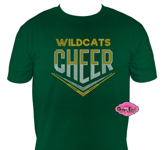 Wildcats Cheer Arrow Short Sleeve Adult Unisex Tshirt