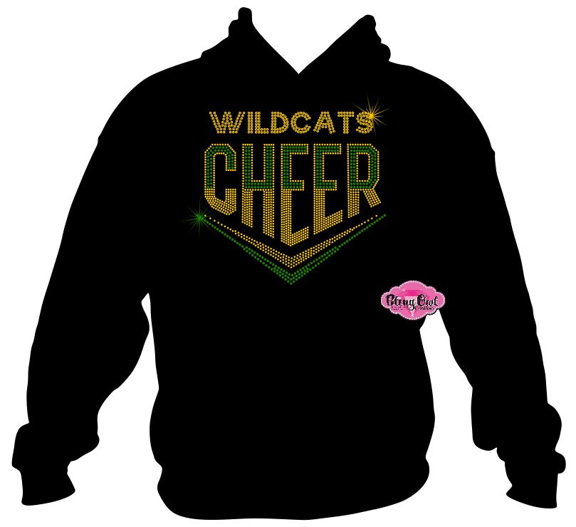 Wildcats Cheer Arrow Sweatshirt Hoodie Adult Unisex