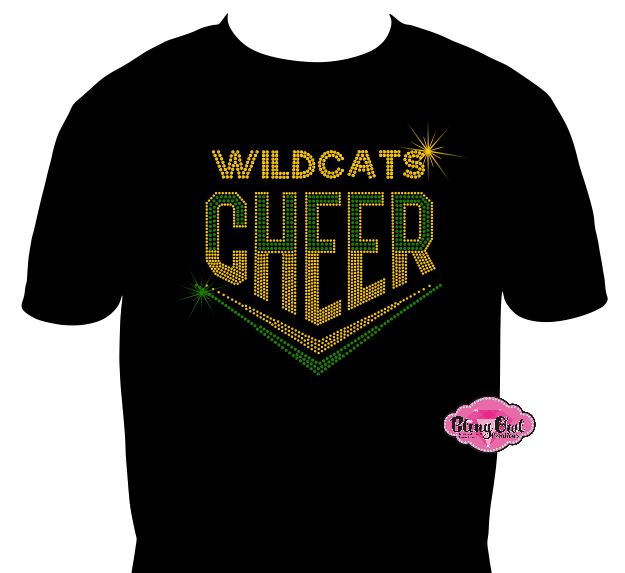 Wildcats Cheer Arrow Short Sleeve Adult Unisex Tshirt