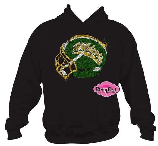 GB Wildcats Helmet Sweatshirt Hoodie Adult Unisex