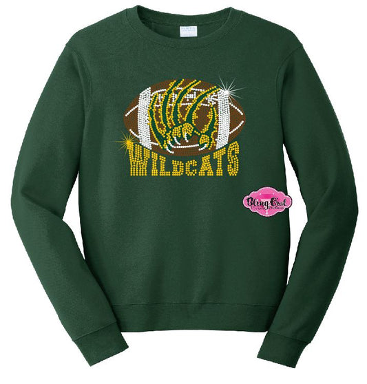 GB Wildcat Football Scratch Crewneck Adult Unisex