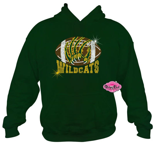 GB Wildcat Football Scratch Sweatshirt Hoodie Adult Unisex