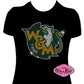 WM William & Mary Griffin Mascot Scoop Neck Womens Fitted