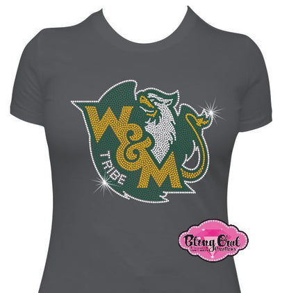WM William & Mary Griffin Mascot Scoop Neck Womens Fitted
