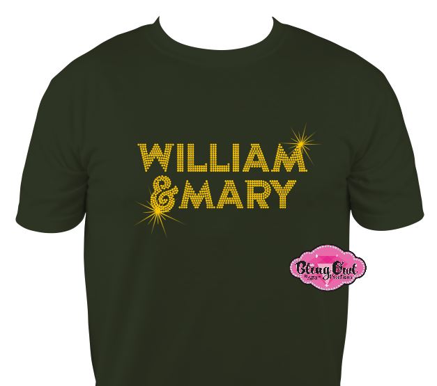 WM William & Mary Block Scoop Neck Unisex Tee