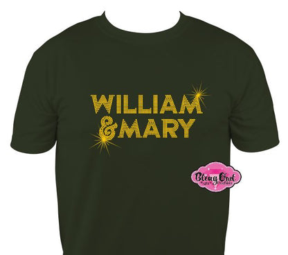 WM William & Mary Block Scoop Neck Unisex Tee