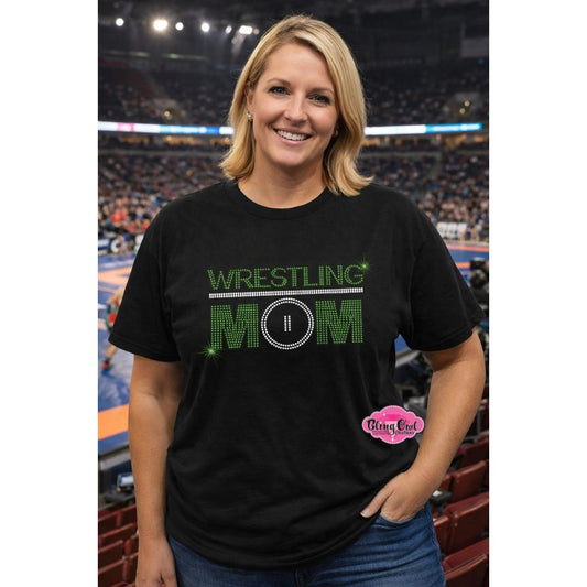 Wrestling Mom Mat Circle Unisex Tshirt