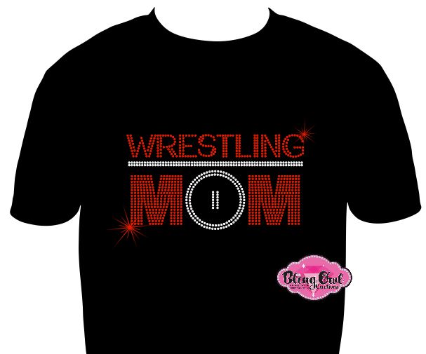 Wrestling Mom Mat Circle Unisex Tshirt