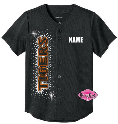 Clinton Tigers Cheer & Tumble Main Logo Youth Baseball Jersey