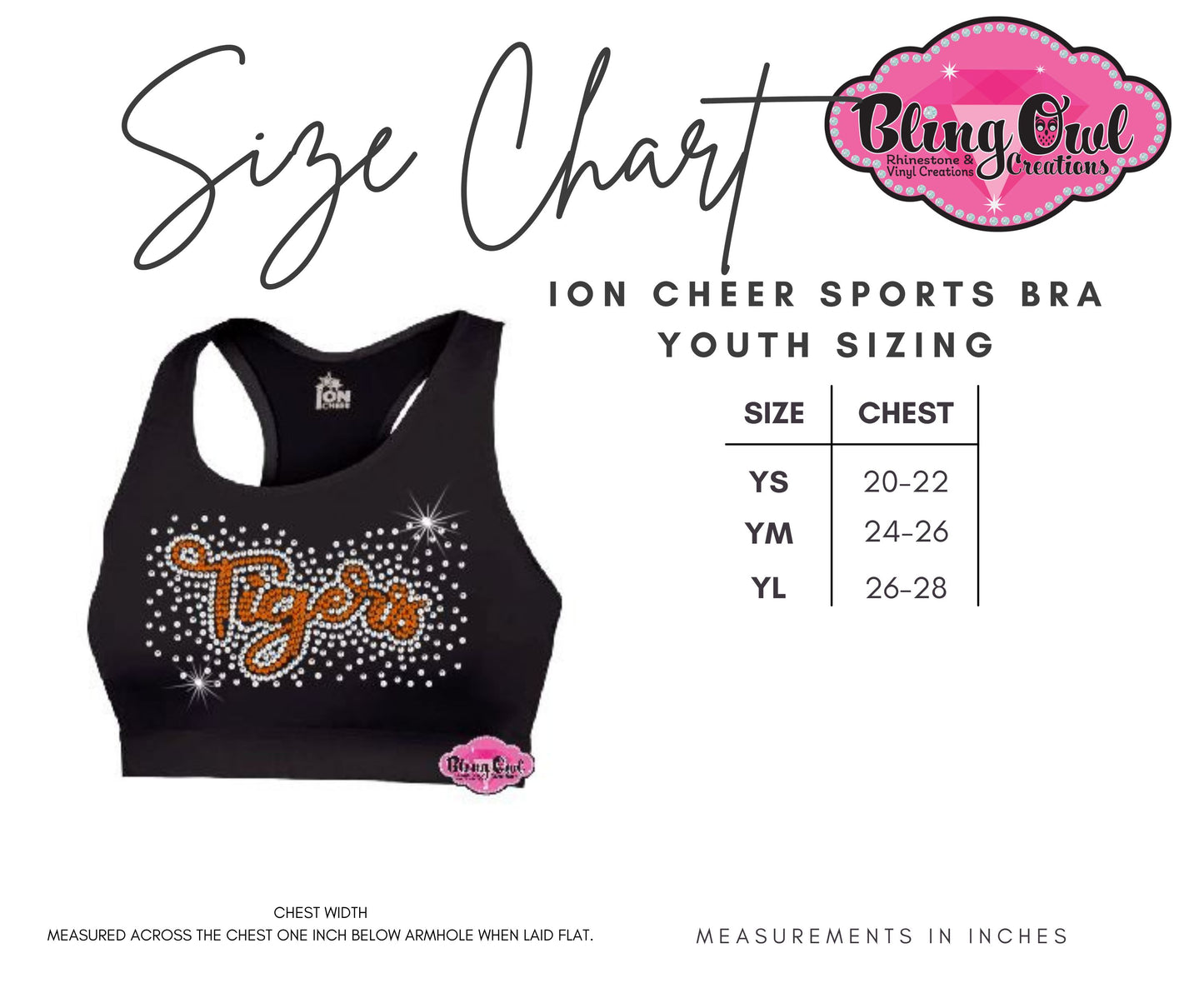 Clinton Tigers Cheer Youth Sports Bra