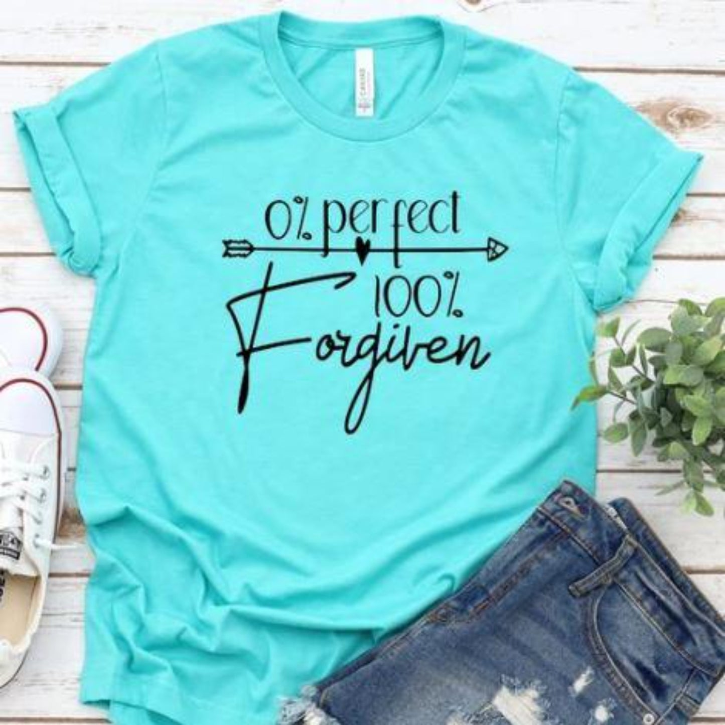 zero_perfect_100_forgiven specialty tee christian wear everday tshirt comfortable wear