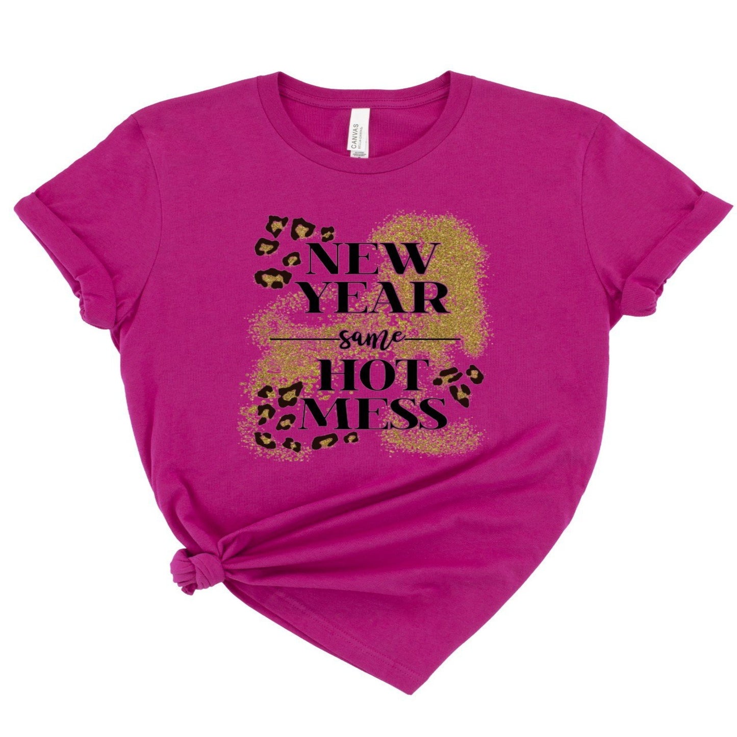 new_year_same_hot_mess specialty tee casual wear comfortable tshirt everyday shirt