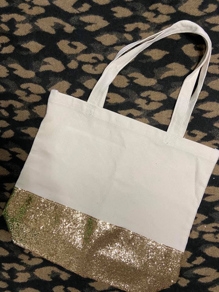 Crown - Gold Glitter Bag