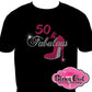 50_fabulous_stilleto birthday shirt celebrant tshirt rhinestones sparkle bling