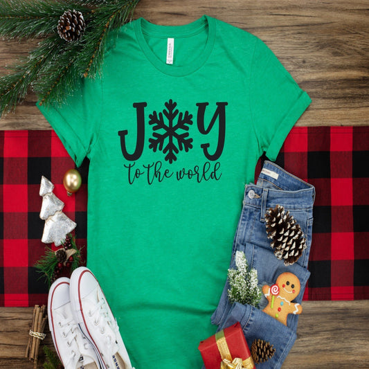 joy_to_the_world specialty tee christmas shirt holiday tops comfortable tshirt