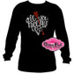All you need is love black long sleeve Rhinestone Sparkle Bling Design