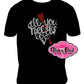 All you need is love black t-shirt Rhinestone Sparkle Bling Design