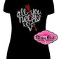 All you need is love Women black t-shirt Rhinestone Sparkle Bling Design