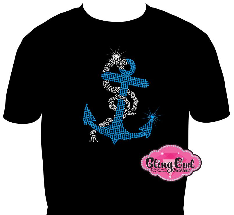 anchor design shirt trendy_cute_anchor_tees vacation_vibe_shirt cute_cruise_t-shirt cruise_outfit squad_cruise_shirt family_vacation_tees family_cruise rhinestones sparkle bling