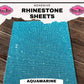 aquamarine colored rhinestones adhesive sheets sparkle bling diy aesthetic decor