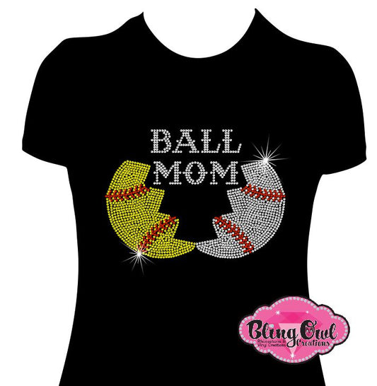 ball_mom_baseball_softball designs for mom rhinestones sparkle bling