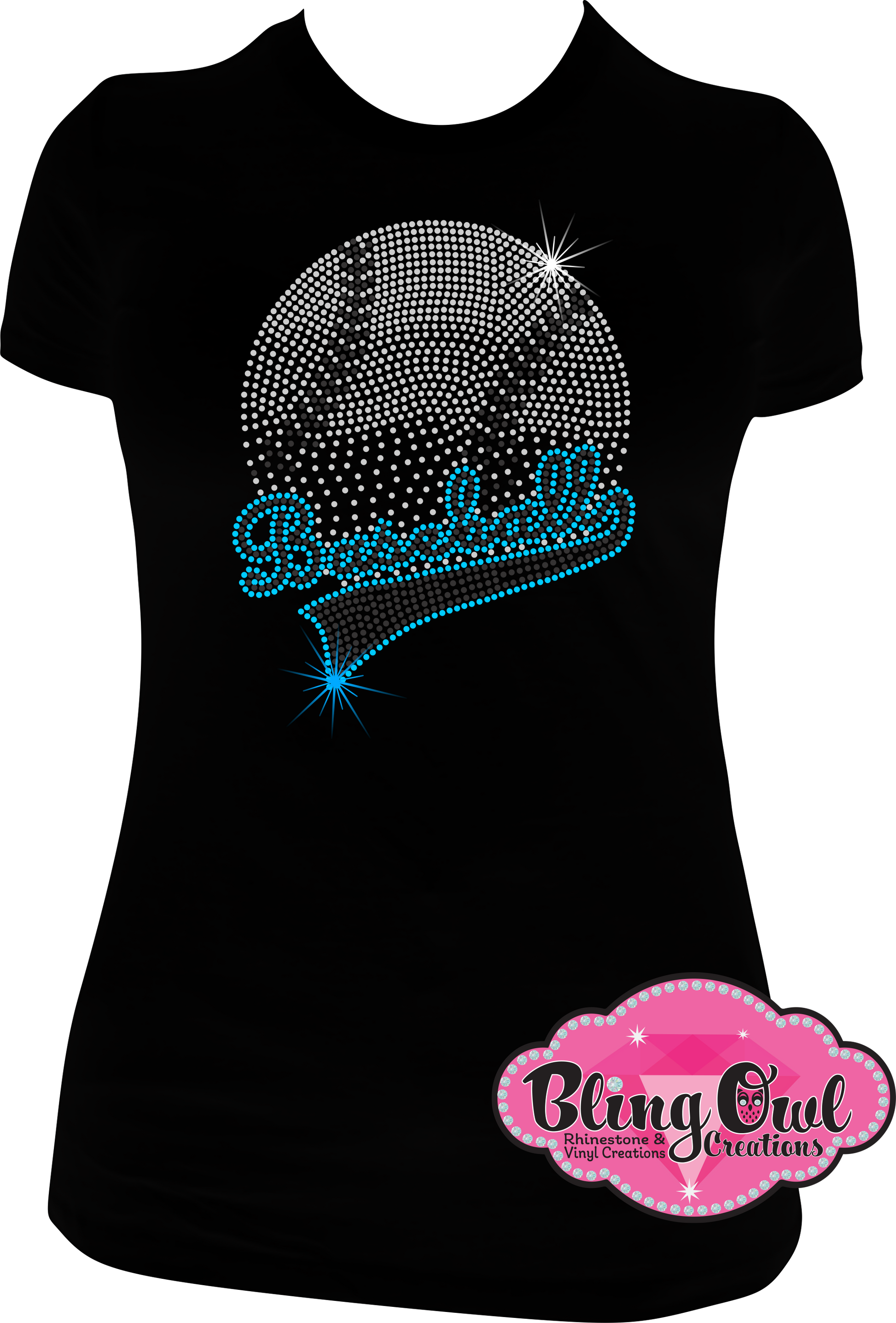 baseball spirit_wear rhinestones sparkle bling transfer