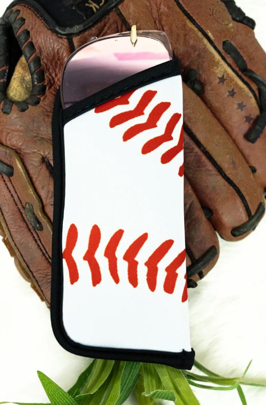 Baseball Laces Neoprene Glass Case