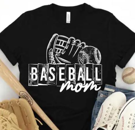 baseball_mom shirt trendy_baseball_momt-shirt screen_print_tees for moms comfortable wear casual shirt versatile tees