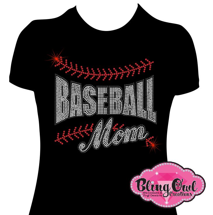baseball_mom_stitches shirt gameday tshirt rhinestones sparkle bling