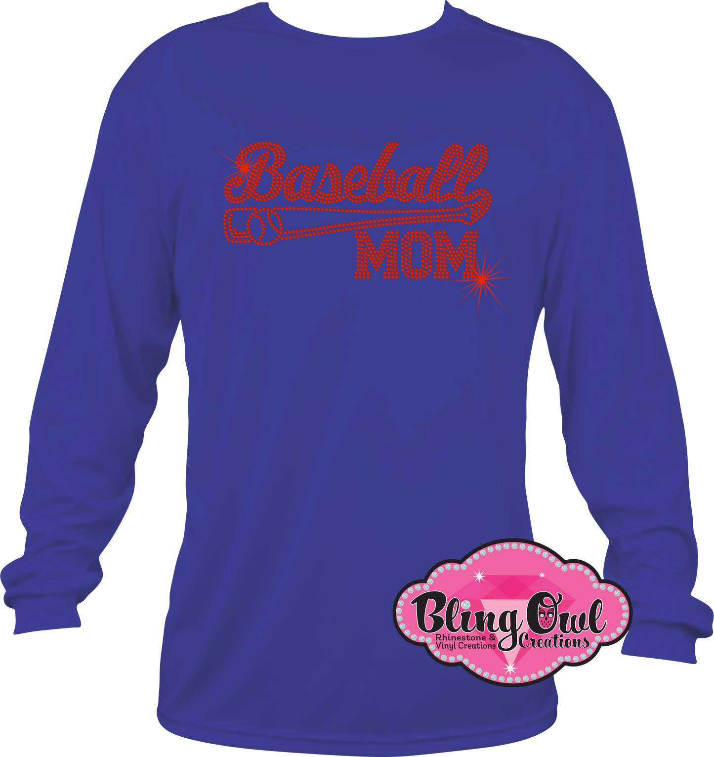 grassfield baseball_mom spirit_wear rhinestones sparkle bling transfer