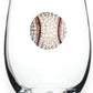 Baseball Stemless Wine Glass