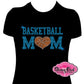 basketball_mom_heart design rhinestones sparkle bling transfer