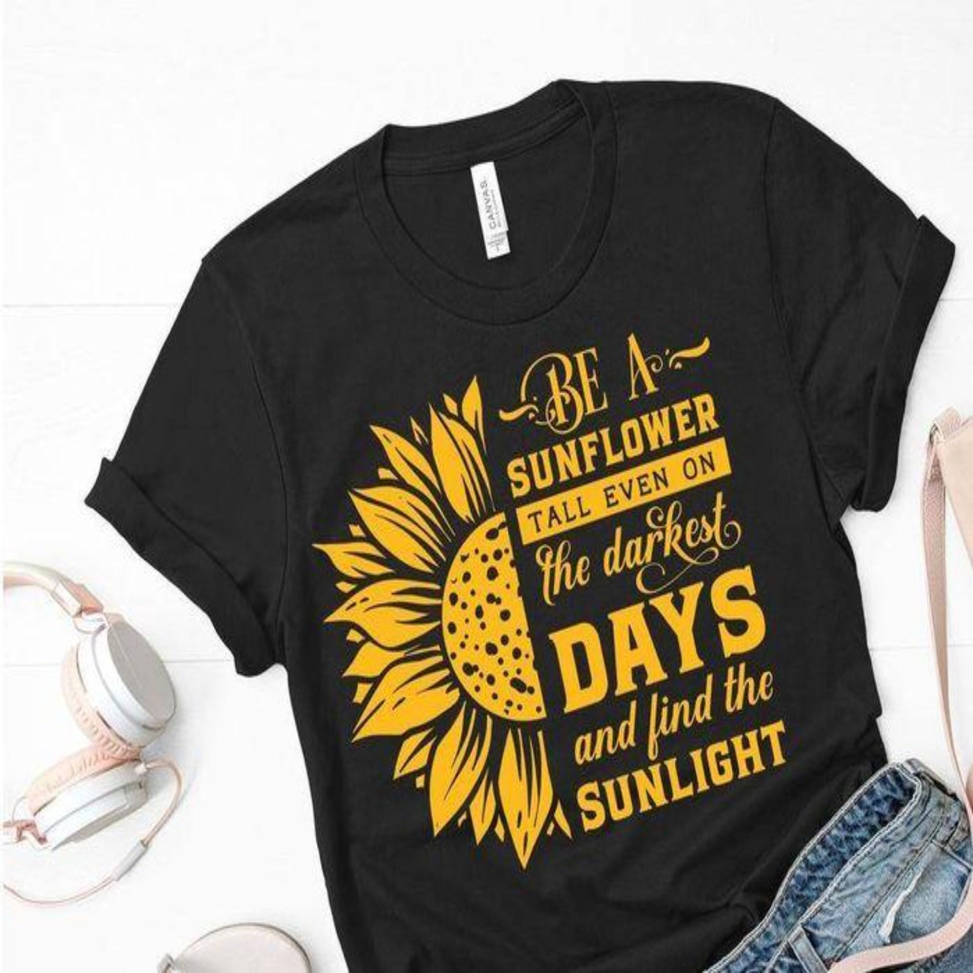 sunflower_sunlight specialty tee soft casual tshirt motivational shirt