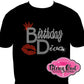 birthday_diva_crown_lips design unisex shirt rhinestones sparkle bling
